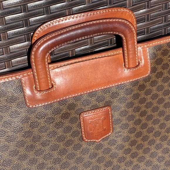 VINTAGE CELINE Macadam Coated Canvas Soft Side Brief Case (M08) - Picture 2 of 11